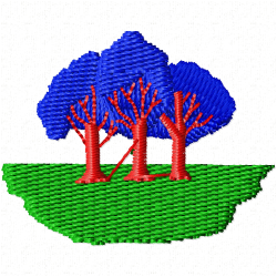 Flowers And Tree Embroidery Design 9